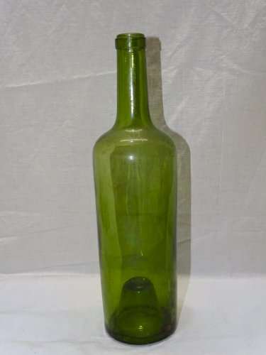 -BELLE ANCIENNE BOUTEILLE VERRE Soufflé Moulé CUL RENTRANT ou Piqué déco CAVE  D