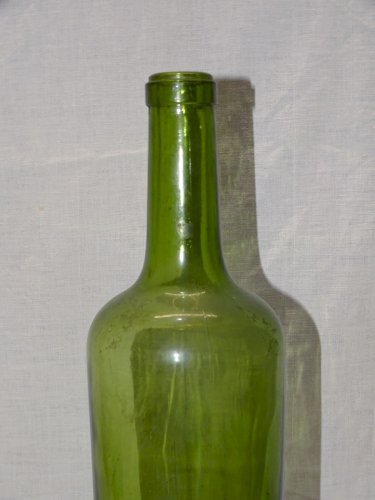 -BELLE ANCIENNE BOUTEILLE VERRE Soufflé Moulé CUL RENTRANT ou Piqué déco CAVE  D
