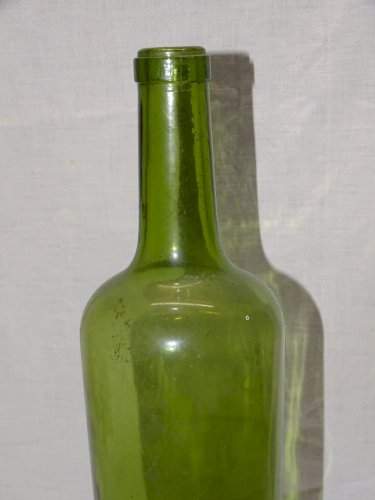 -BELLE ANCIENNE BOUTEILLE VERRE Soufflé Moulé CUL RENTRANT ou Piqué déco CAVE  D