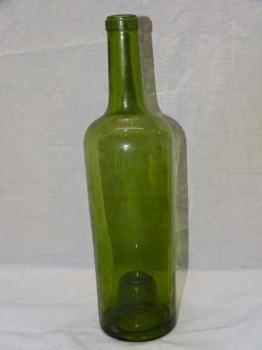 -BELLE ANCIENNE BOUTEILLE VERRE Soufflé Moulé CUL RENTRANT ou Piqué déco CAVE  D