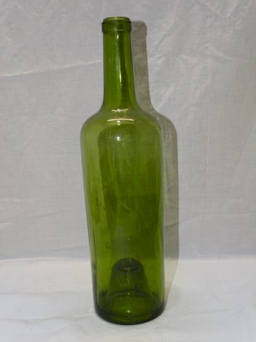 -BELLE ANCIENNE BOUTEILLE VERRE Soufflé Moulé CUL RENTRANT ou Piqué déco CAVE  D