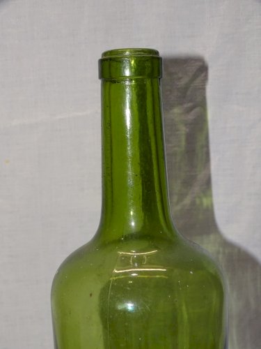 -BELLE ANCIENNE BOUTEILLE VERRE Soufflé Moulé CUL RENTRANT ou Piqué déco CAVE  D