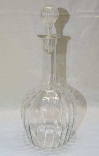 -BELLE ANCIENNE CARAFE en VERRE Soufflé  avec son BOUCHON déco TABLE VITRINE   D