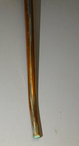 -BELLE ANCIENNE CASSOTTE LOUCHE A EAU COUADE en CUIVRE COLLECTION DECO   D