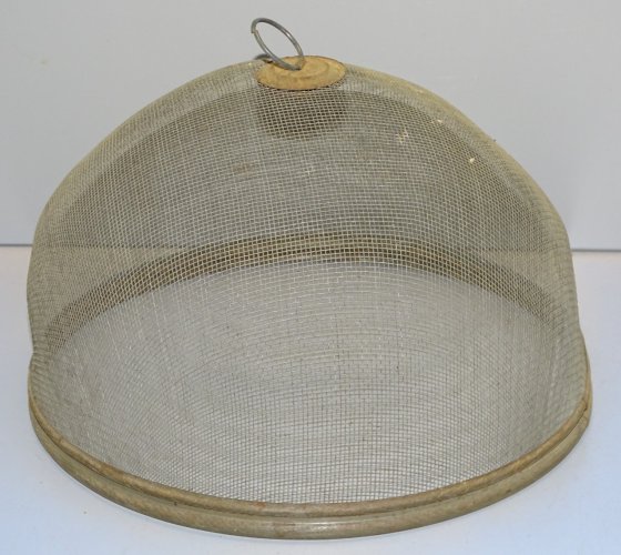 -BELLE ANCIENNE CLOCHE ALIMENTAIRE EN METAL DECO CUISINE RESTAURANT  VINTAGE   D