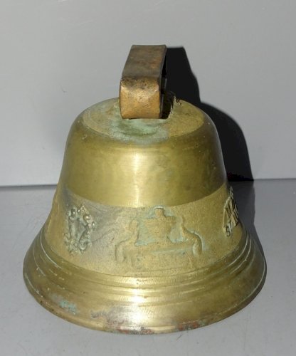 -BELLE ANCIENNE CLOCHE EN BRONZE MONT ST MICHEL COLLECTION CLARINE SONNAILLES  D