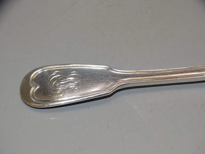 -BELLE ANCIENNE CUILLERE ARGENT CHIFFREE Poinçons MINERVE et ORFEVRE   D