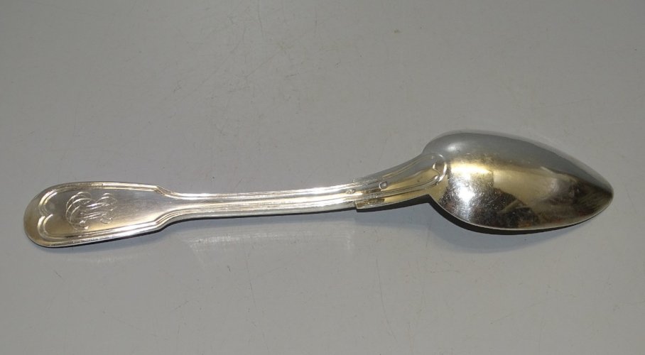 -BELLE ANCIENNE CUILLERE ARGENT CHIFFREE Poinçons MINERVE et ORFEVRE   D