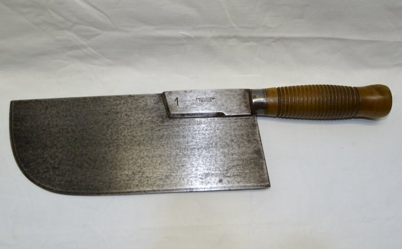 -BELLE ANCIENNE FEUILLE DE BOUCHER PIGEXTRA FRANCE 1 FER Forgé et BOIS    D