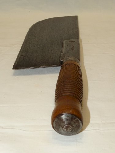 -BELLE ANCIENNE FEUILLE DE BOUCHER PIGEXTRA FRANCE 1 FER Forgé et BOIS    D