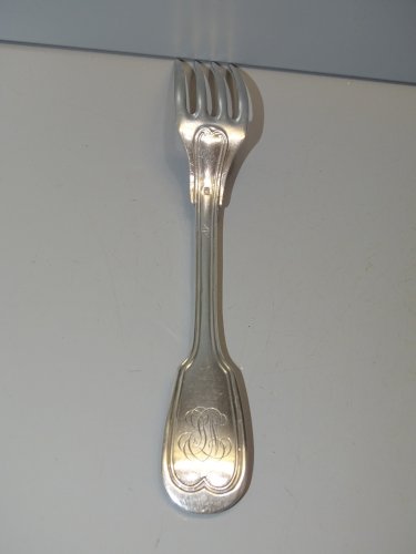 -BELLE ANCIENNE FOURCHETTE ARGENT CHIFFREE Poinçons MINERVE et ORFEVRE   D