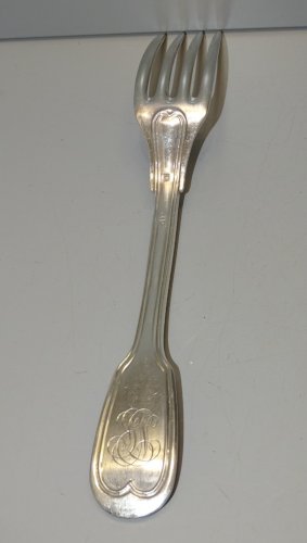 -BELLE ANCIENNE FOURCHETTE ARGENT CHIFFREE Poinçons MINERVE et ORFEVRE   D