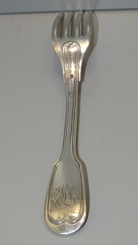 -BELLE ANCIENNE FOURCHETTE ARGENT CHIFFREE Poinçons MINERVE et ORFEVRE   D