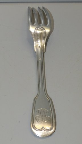 -BELLE ANCIENNE FOURCHETTE ARGENT CHIFFREE Poinçons MINERVE et ORFEVRE   D