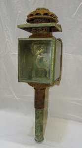 -BEAUTIFUL OLD CARRIAGE OR HACKNEY LAMP FROM THE 19th CENTURY TO RENOVATE FROM A BARN