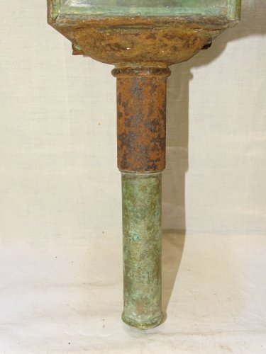 -BELLE ANCIENNE LAMPE DE CALECHE OU FIACRE XIXe A RENOVER JUS DE GRANGE    D