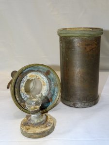 BEAUTIFUL OLD SAFETY LAMP or MARINE or MINER OLDHAM & sons D
