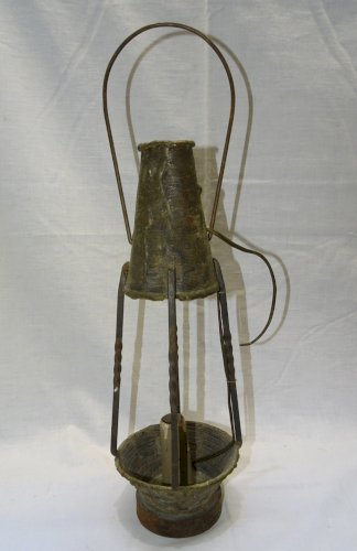 -BELLE ANCIENNE LAMPE LANTERNE BRUTALISTE MAX LE BRE COLLECTION DECO XXe