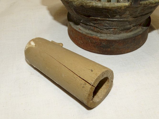 -BELLE ANCIENNE LAMPE LANTERNE BRUTALISTE MAX LE BRE COLLECTION DECO XXe