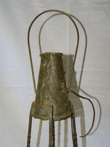 -BELLE ANCIENNE LAMPE LANTERNE BRUTALISTE MAX LE BRE COLLECTION DECO XXe