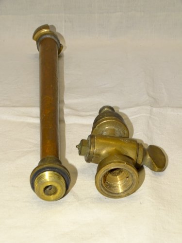 - BELLE ANCIENNE LANCE A INCENDIE POMPIERS CUIVRE et LAITON  COLLECTION    D