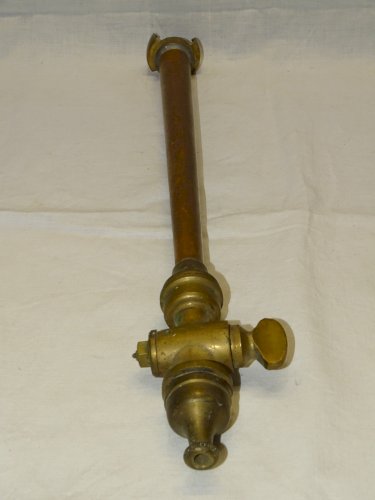 - BELLE ANCIENNE LANCE A INCENDIE POMPIERS CUIVRE et LAITON  COLLECTION    D