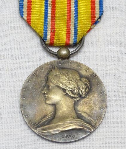 -BELLE ANCIENNE MEDAILLE ARGENT SAPEURS POMPIERS 1900 Graveur O.ROTY    D