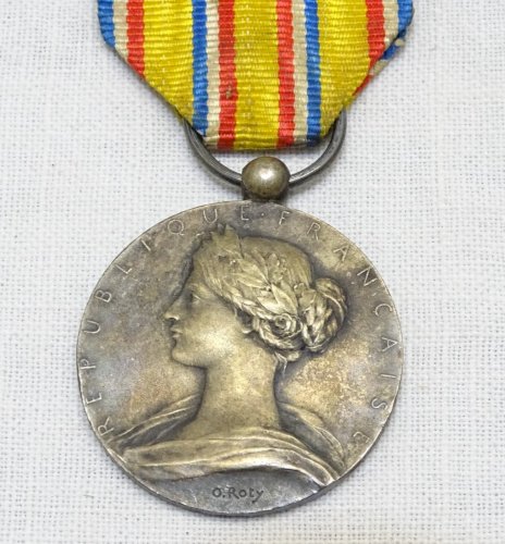 -BELLE ANCIENNE MEDAILLE ARGENT SAPEURS POMPIERS 1900 Graveur O.ROTY    D