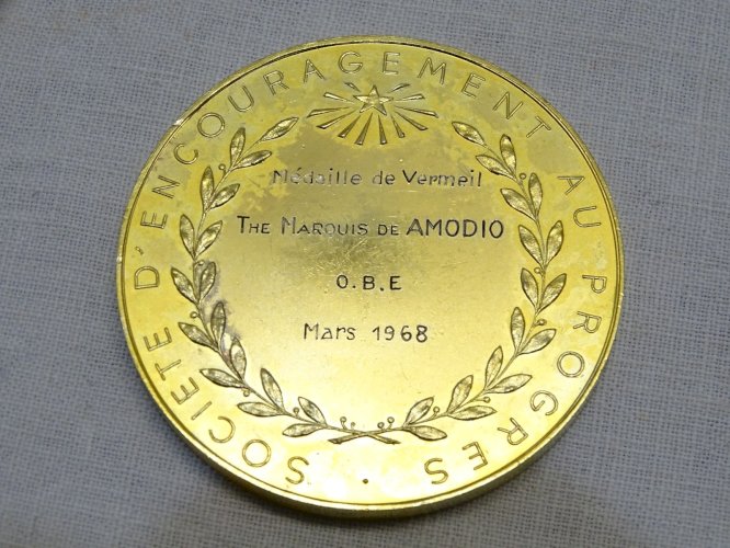 -BELLE ANCIENNE MEDAILLE ENCOURAGEMENT AU PROGRES MARIANNE J COEFFIN ATTRIBUEE