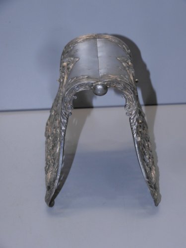 -BELLE ANCIENNE PINCE A ASPERGES METAL ARGENTE ORFEVRE SERVAN MONOGRAMMEE SL?  D