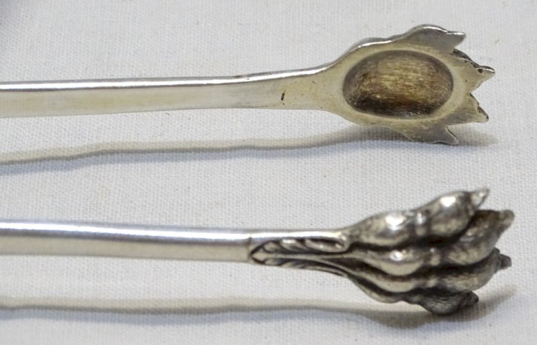 -BELLE ANCIENNE PINCE A SUCRE ARGENT Poinçon MINERVE titre 1 & Orfèvre    D