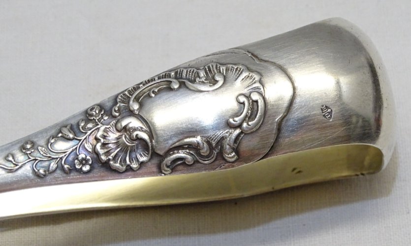 -BELLE ANCIENNE PINCE A SUCRE ARGENT Poinçon MINERVE titre 1 & Orfèvre    D