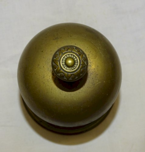 -BELLE ANCIENNE SONNETTE DE TABLE de COMPTOIR D'HÔTEL BRONZE  COLLECTION     D