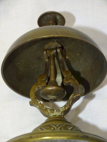 -BELLE ANCIENNE SONNETTE DE TABLE de COMPTOIR D'HÔTEL BRONZE  COLLECTION     D
