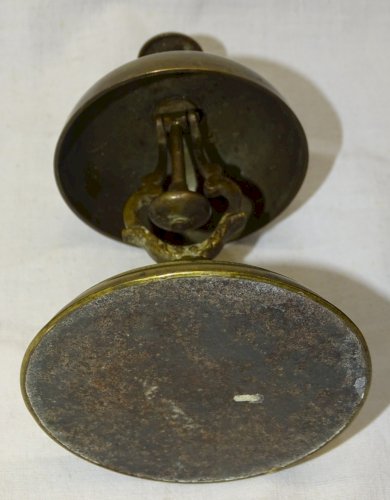 -BELLE ANCIENNE SONNETTE DE TABLE de COMPTOIR D'HÔTEL BRONZE  COLLECTION     D