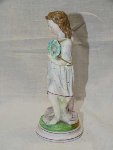 -BELLE ANCIENNE  STATUETTE BISCUIT PEINT ENFANT JESUS  RELIGION COLLECTION    D