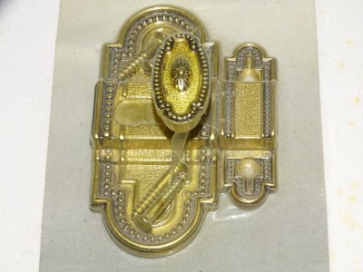 BEAUTIFUL OLD BRASS TARGET DOOR LOCK STYLE LXVI BRAND SOGIL STILL PACKAGED D