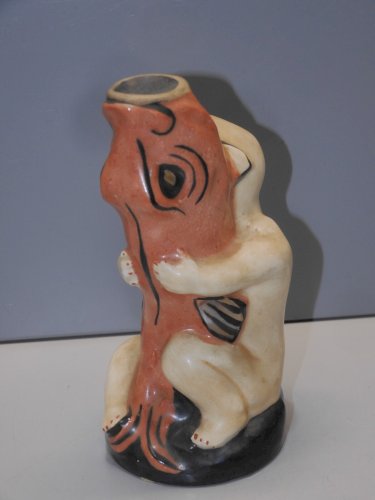-BELLE ANCIENNE VEILLEUSE PORCELAINE LIMOGES BRÛLE PARFUM COLLECTION DECO  D
