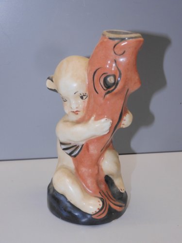 -BELLE ANCIENNE VEILLEUSE PORCELAINE LIMOGES BRÛLE PARFUM COLLECTION DECO  D