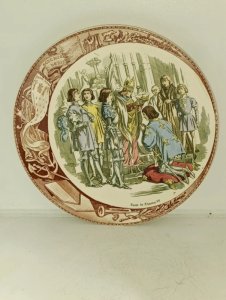 Belle assiette ancienne  Sarreguemines sacré de Charles 7 en bon état