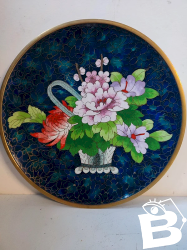 belle assiette chinoise cloisonné premier partie du 20eme siecle en bon etat