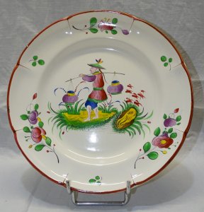 -BELLE ASSIETTE DECOR AU CHINOIS CERAMIQUE SAINT CLEMENT COLLECTION déco   D