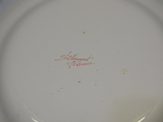 -BELLE ASSIETTE DECOR AU CHINOIS CERAMIQUE SAINT CLEMENT COLLECTION déco   D