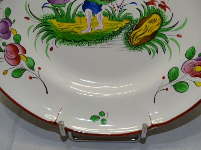 -BELLE ASSIETTE DECOR AU CHINOIS CERAMIQUE SAINT CLEMENT COLLECTION déco   D