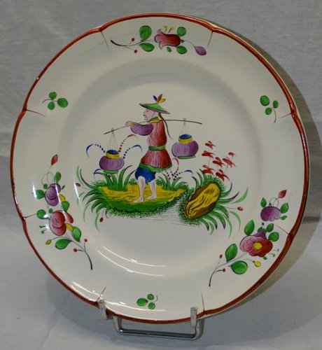 -BELLE ASSIETTE DECOR AU CHINOIS CERAMIQUE SAINT CLEMENT COLLECTION déco   D