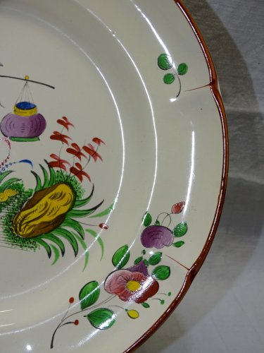 -BELLE ASSIETTE DECOR AU CHINOIS CERAMIQUE SAINT CLEMENT COLLECTION déco   D