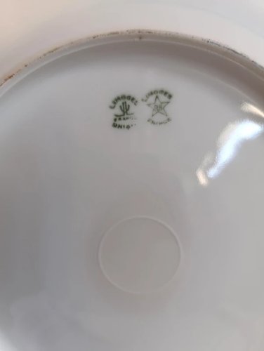 belle assiette en porcelaine de limoges signée Jany? à decor floral en bon etat