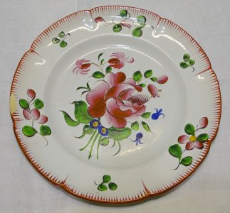 -BELLE ASSIETTE FAÏENCE DU NORD LUNEVILLE ou AUTRE  COLLECTION déco Vitrine   D
