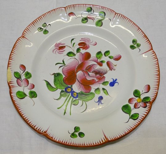 -BELLE ASSIETTE FAÏENCE DU NORD LUNEVILLE ou AUTRE  COLLECTION déco Vitrine   D