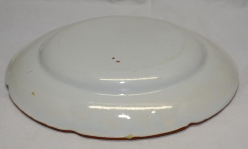 -BELLE ASSIETTE FAÏENCE DU NORD LUNEVILLE ou AUTRE  COLLECTION déco Vitrine   D